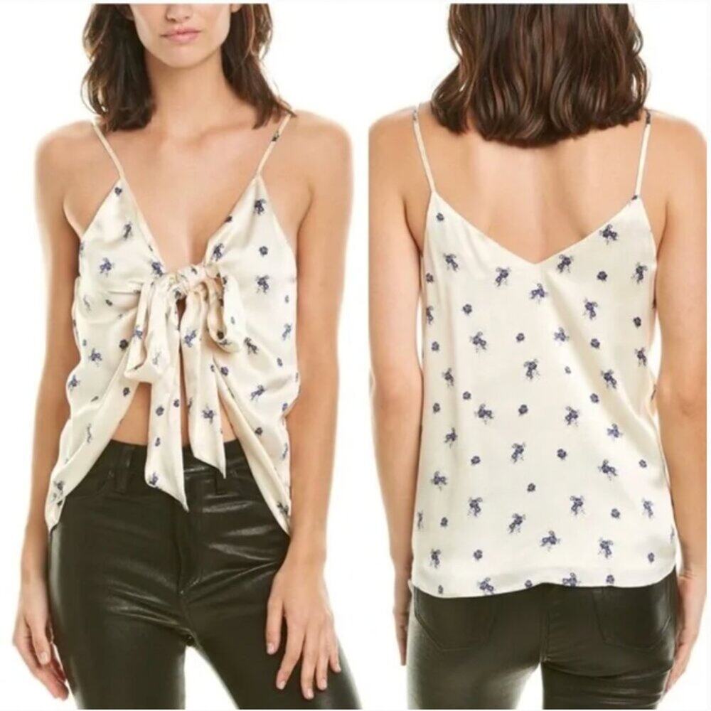 Cami NYC Arlo Floral Silk Tie Tank Top